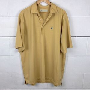 Donald Ross yellow striped polo